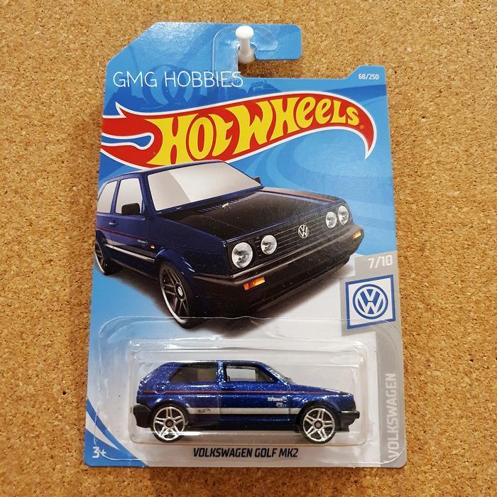 VW VOLKSWAGEN GOLF MK2 BIRU TUA HOTWHEELS HOT WHEELS DIECAST MOBIL