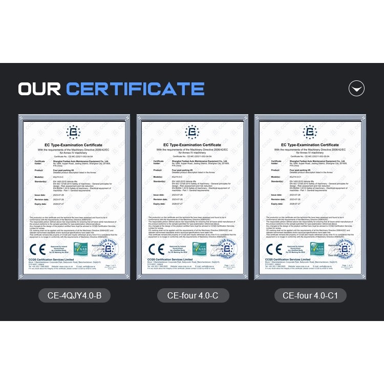 Parking For Car Portable Lift 4 Post Vehicle Equiqment Supplier Four Post Hydraulic Parking Car