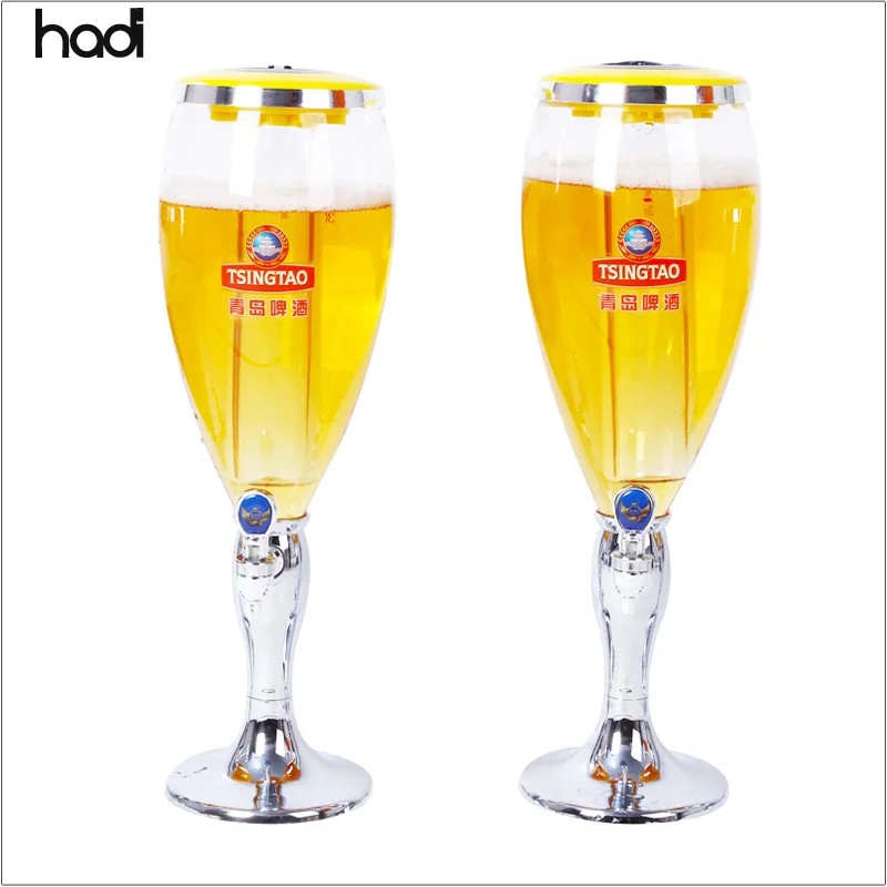 High quality corona LED table top draft beer dispenser tower 3L portable cold beer