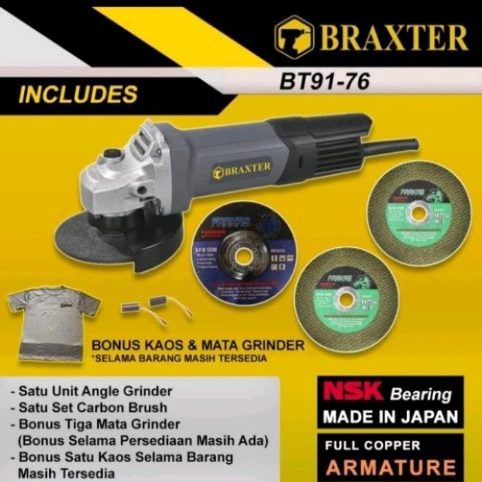 Braxter Mesin Gerinda Tangan Bt 91-76 Mesin Gerinda 4" Saklar Belakang