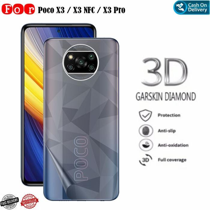 Skin Carbon Poco X3 X3 NFC X3 Pro Garskin Anti Jamur Sticker Motif Antigores Case