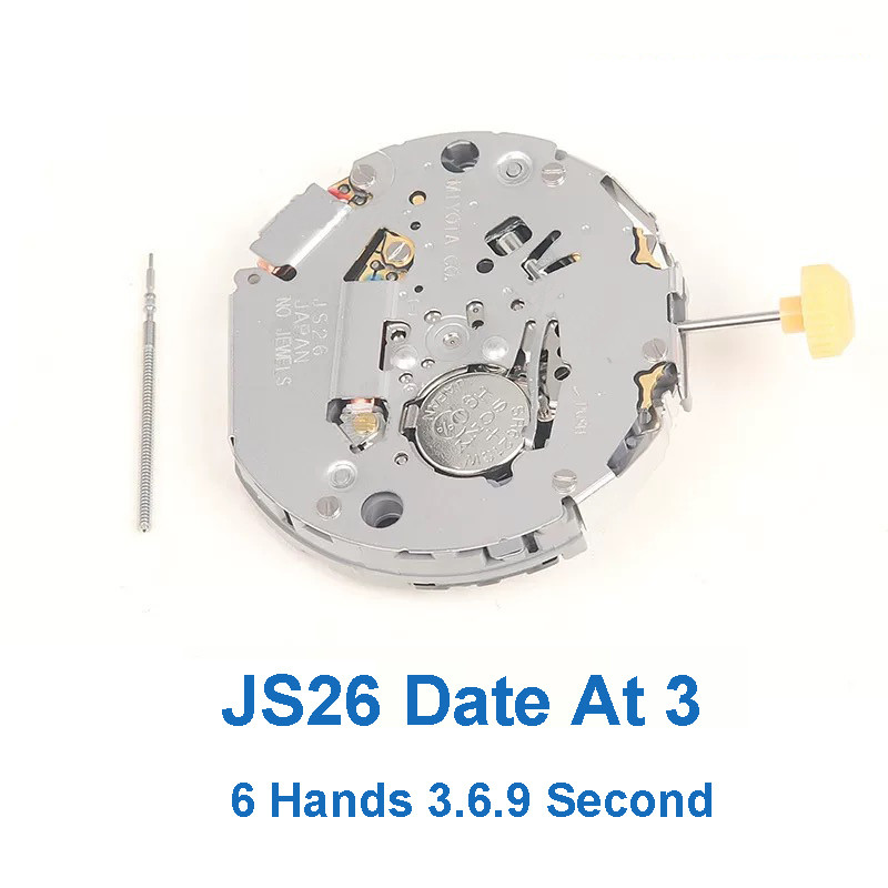 New Miyota JS26 Watch Movement Citizen Genuine Original Quartz Mouvement Automatic Movement 6 Hands