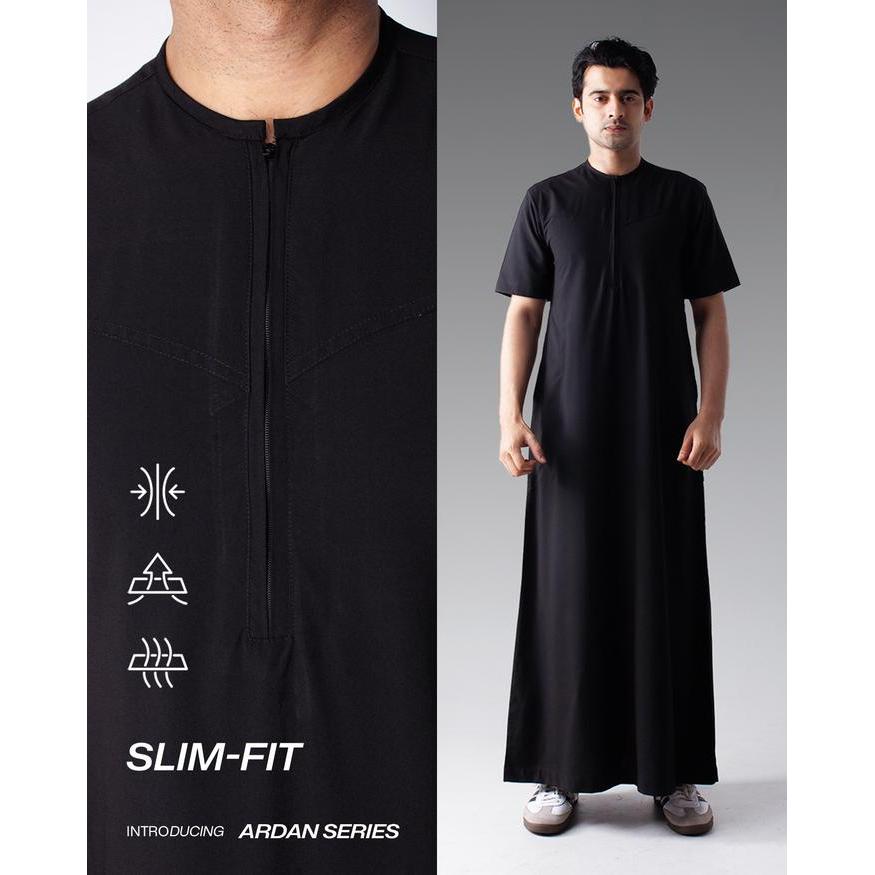Hurim - Jubah Gamis Pria Slimfit Lengan Pendek Ardan Series