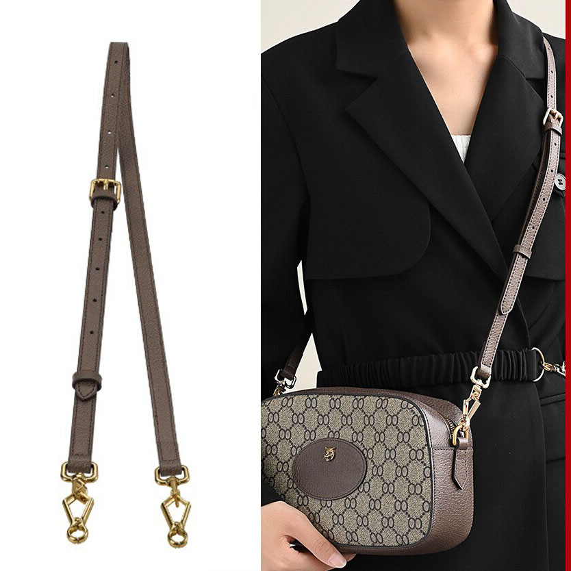 Bag Strap for GUCCI Ophidia Bucket Bag Shoulder Straps Genuine Leather Ajustable Crossbody Long Bags