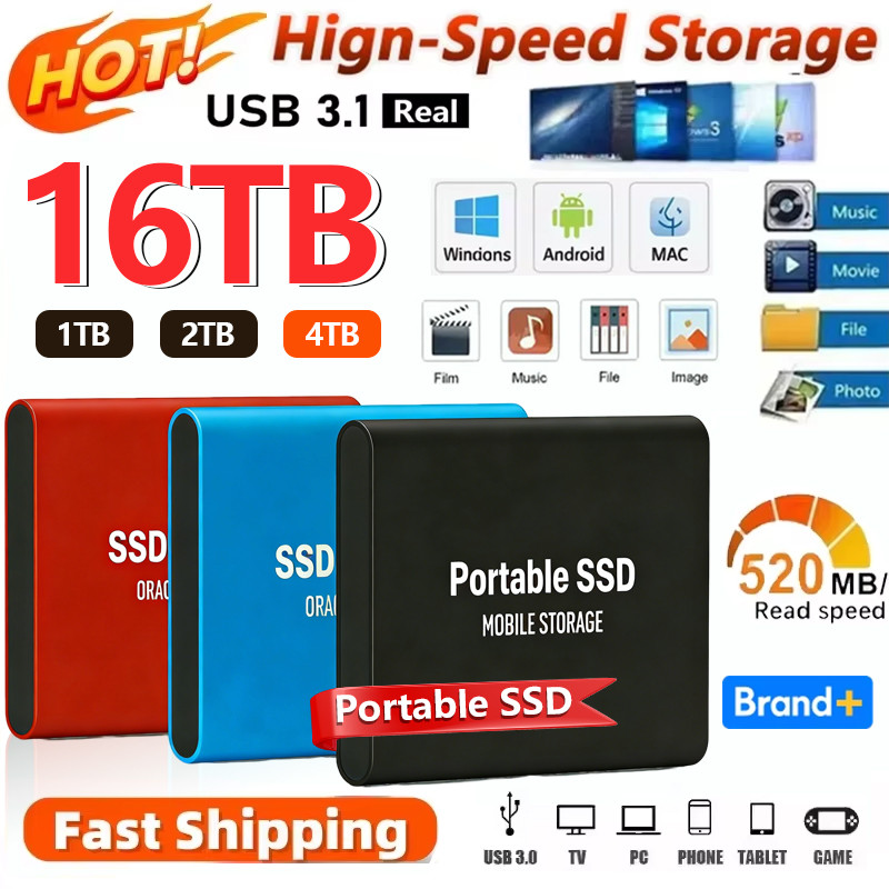 High-speed External Hard Drive ssd 1TB Portable External Solid State Drive 2TB External hard disk