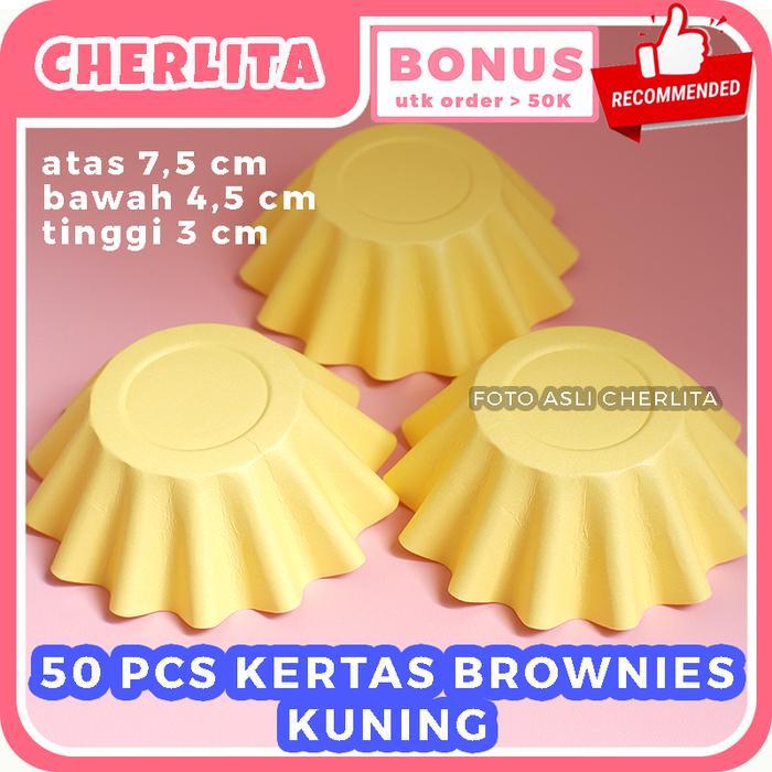 KERTAS CUP BROWNIES TEBAL FOODGRADE CUPCAKE KUE POTONG CANTIK LAMINASI