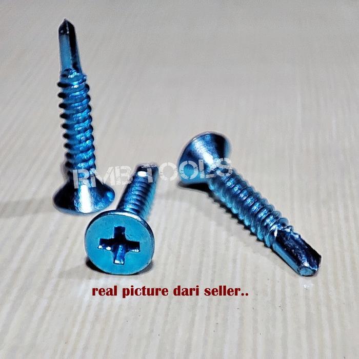 "New" Sekrup Roofing SDS 8 x 32 mm / Baut Sekrup Baja Ringan FH 8 x 32 mm