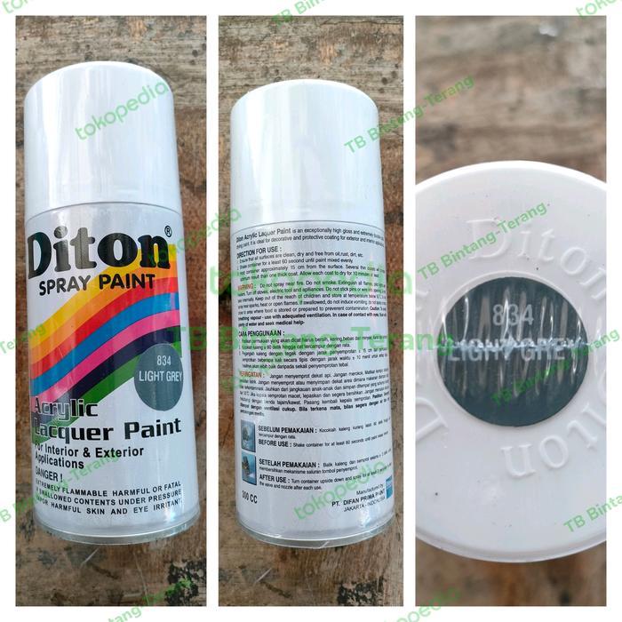 CAT SEMPROT DITON LIGHT GREY 834 SPRAY PAINT X PYLOX ABU-ABU MUDA