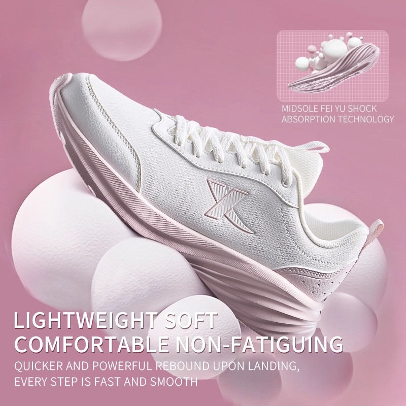 XTEP RUNNING SHOE FOR WOMEN SUPPORT YU YI FW CUSHIONING SHOCK WATERPROOF STABILITY DURABILITY