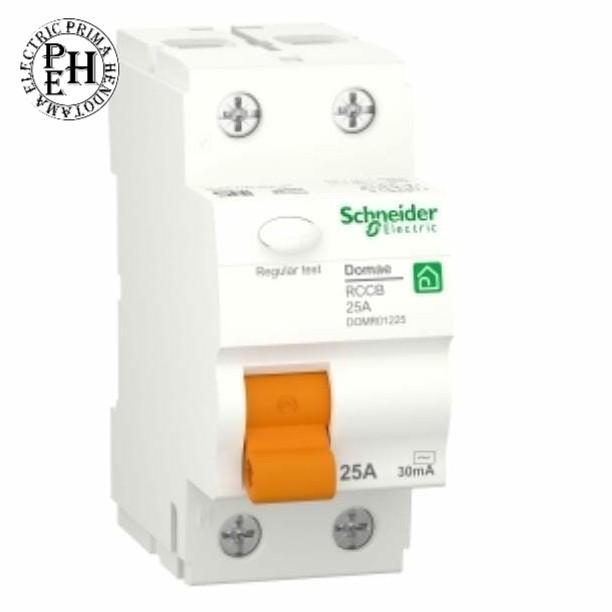 Elcb Rccb Anti Kontak Schneider Domae 2P 1P+N 1P + N 25A 30Ma Original Co