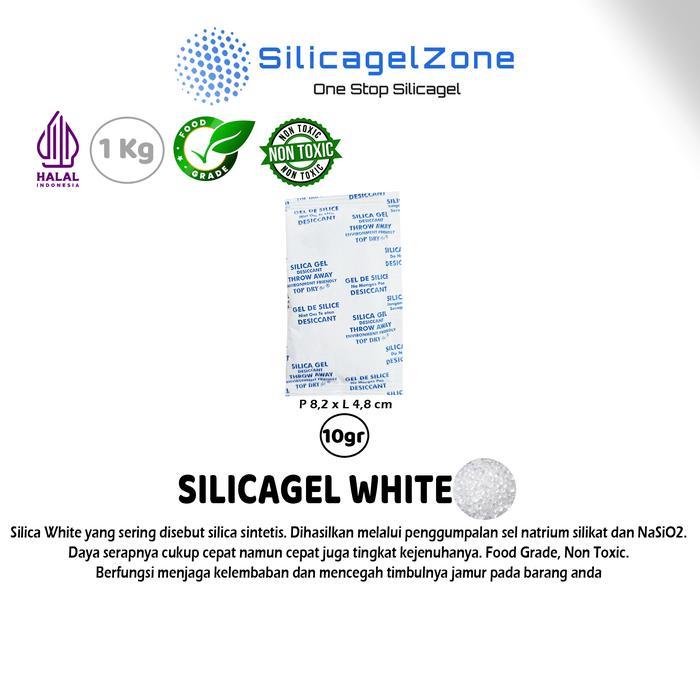 Ready Silica Gel White / Putih 1Kg Penyerap Kelembaban Makanan / Anti Jamur / Pengawet / Silica