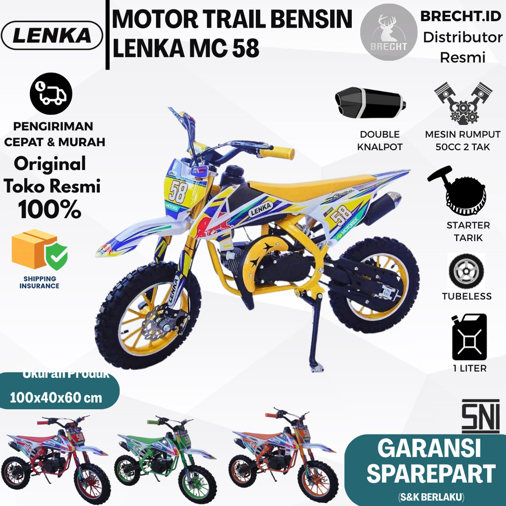 Motor Mini Trail Bensin Lenka MC 58 Pullstater 2 Tak