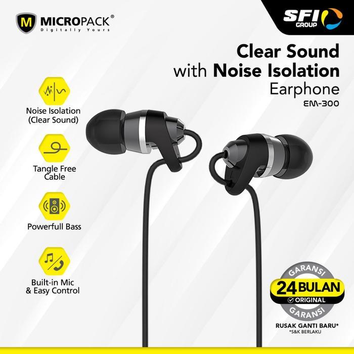 Amino Neutrik - Micropack Earphone/Headset - Stereo - Noise Isolation - Microphone - Em-300