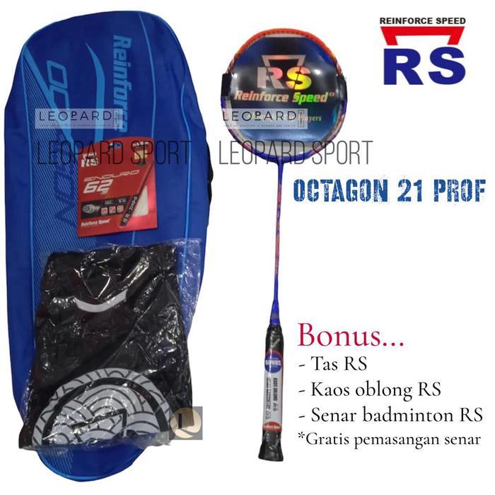 TerbaruBest Seller Raket Badminton Rs Octagon 21 Prof / Raket Reinforce Speed
