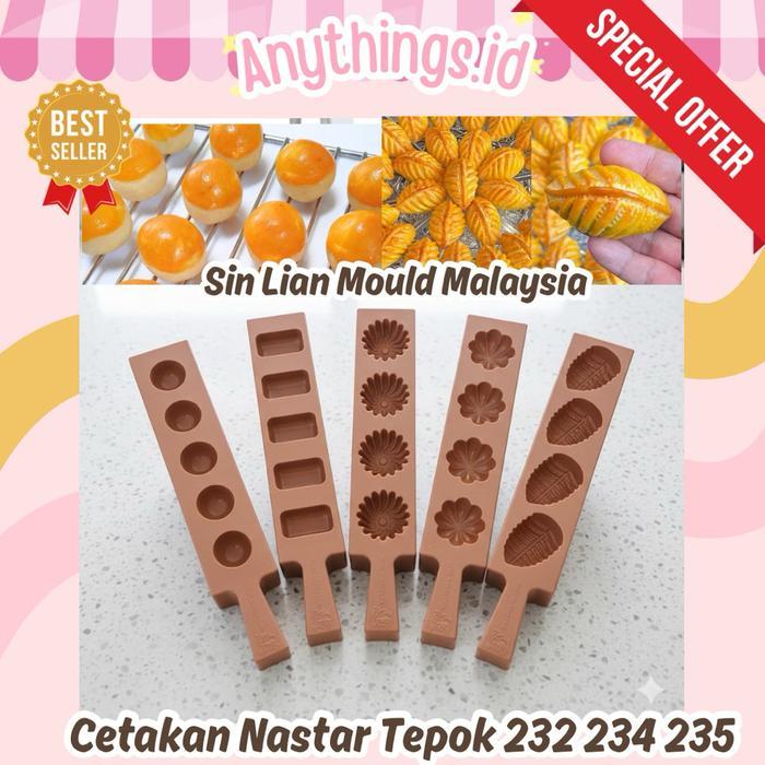 Cetakan Nastar Ketok Import Plastik Cetakan Kue Kering Acuan Malaysia Bulat Daun Kerang Bunga Ulir