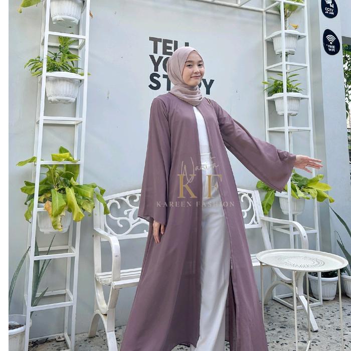 Best Seller Arwa Abaya Turky Basic Outer Ceruty Polos Premium Gamis Muslim Dewasa Turki Hitam
