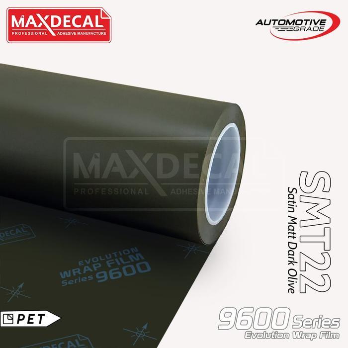 Maxdecal 9600 Smt22 Satin Matt Dark Olive Hijau Army Wrap [Meteran]