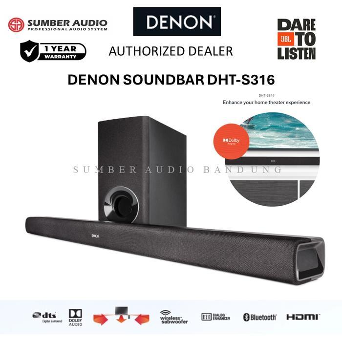 Denon DHTS 316 DHTS316 316 Home theatre soundbar TV Bluetoot Speaker wireless Wireless Subwoofer