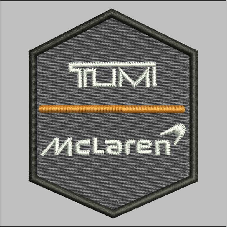 SPORT-928 TUMI MCLAREN PATCH BORDIR LOGO/EMBLEM BET/BADGE KOMPUTER