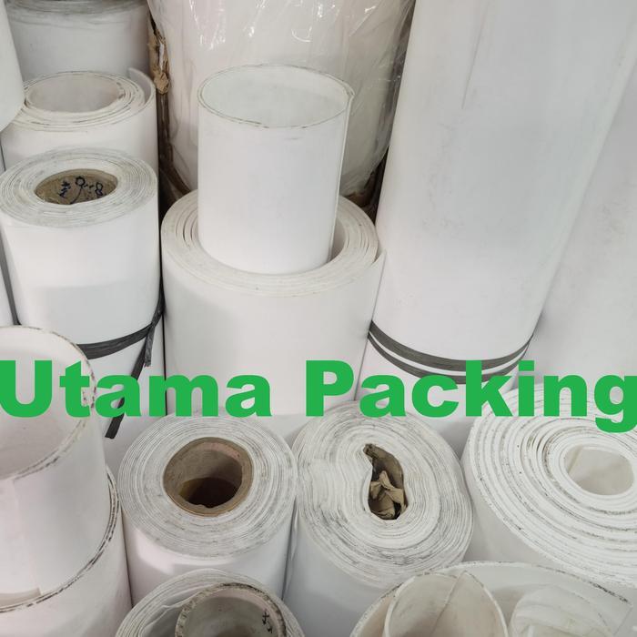 Stok Baru Teflon lembaran / ptfe sheet 5 mm 10cm x 100 cm