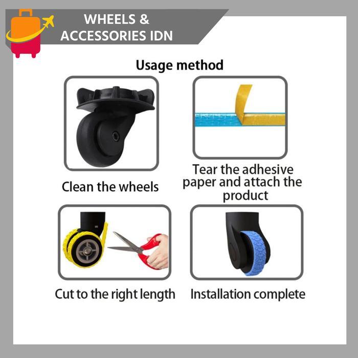 KARET PELINDUNG RODA KOPER SINGLE DOUBLE WHEEL PROTECTOR COVER