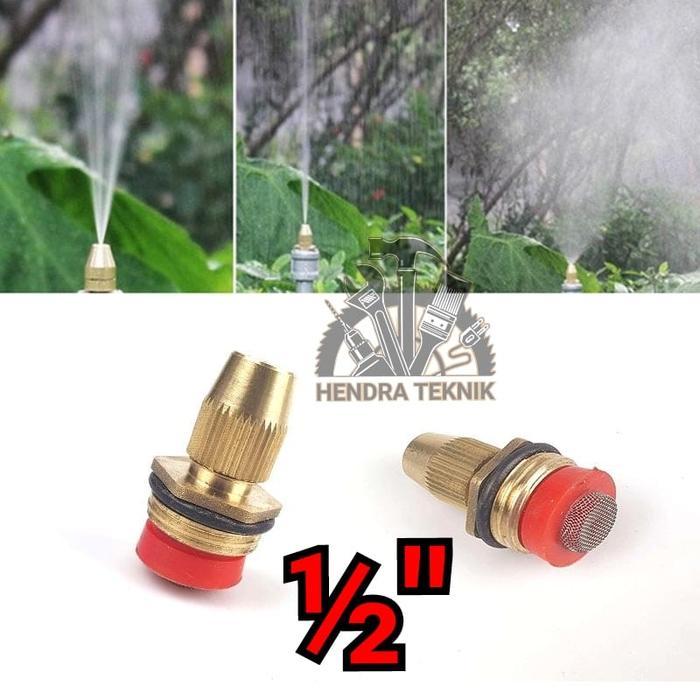 SPUYER KABUT 1 LUBANG 1/2" KUNINGAN SPUYER LURUS NOZZLE KABUT NOSEL LURUS