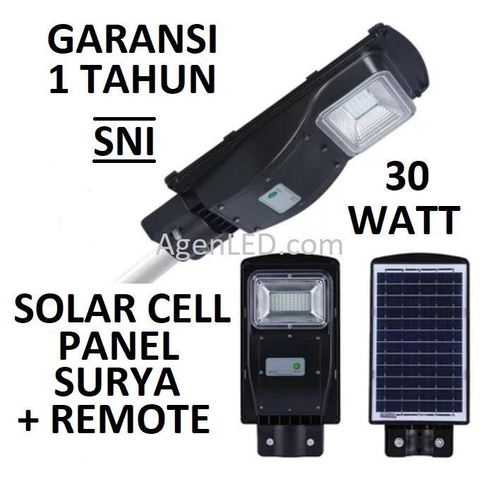 Lampu Jalan PJU LED Solar Cell 30W Panel Surya SOROT 30 WATT SolarCell