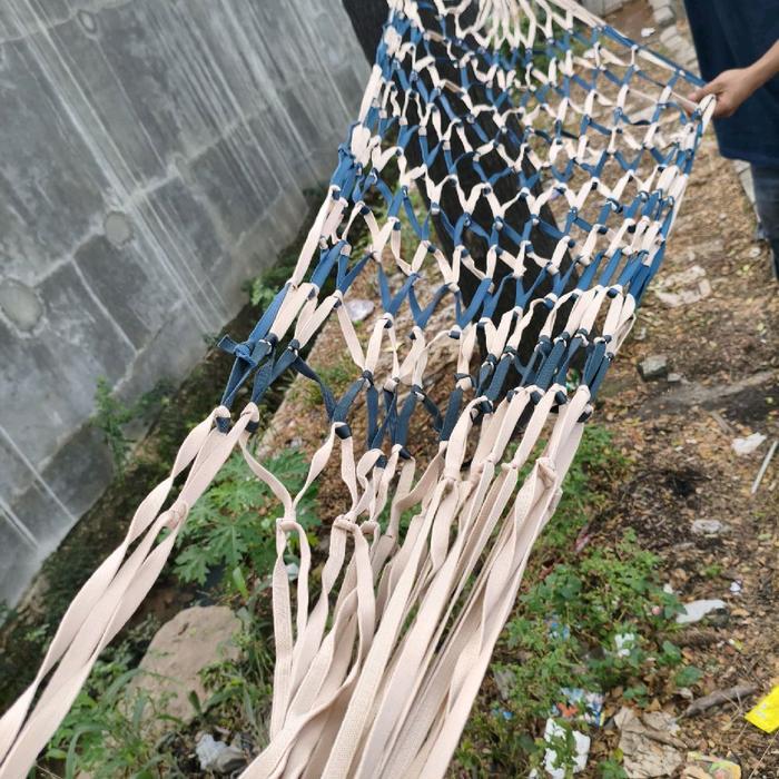 Hammock ayunan rajut ayunan gantung di pohon ayunan jaring panjang 250 cm Camping Outdoor