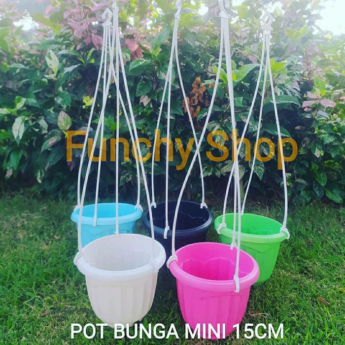 POT BUNGA GANTUNG 15CM - POT BUNGA PLASTIK - POT TANAMAN HIAS