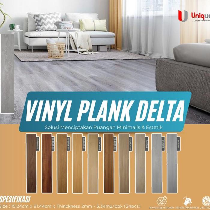 Vinyl Plank Delta Wood Flooring Tebal 2mm - Vinyl Lantai Kayu Lembaran