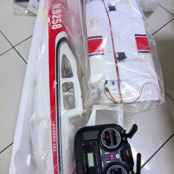 PESAWAT/RTF/PEMULA/TRAINER/ELEKTRIK/RC/HOBI/RC/CESSNA/182/FLAP/LED/FOAM/EPO