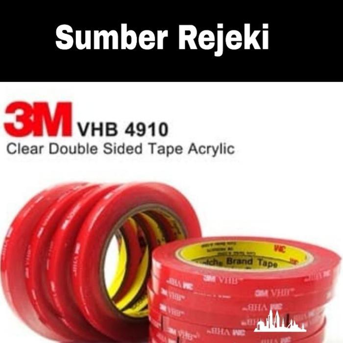 DOUBLE 3M VHB 4910 DOUBLE TAPE CLEAR-PEREKAT 3M ORIGINAL LEM 3M 10MM