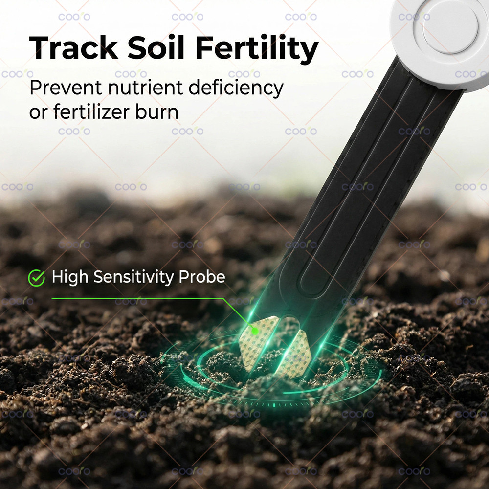 New Zigbee 3.0 Soil Tester 5 in 1 Soil Moisture Sensor Temperature Humidity Fertility Illuminiance