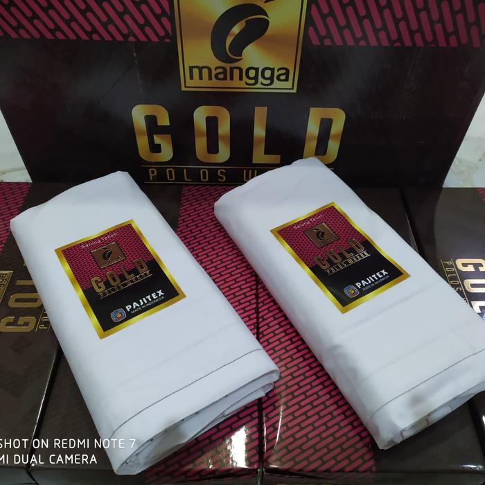 ASLI Sarung Mangga Gold Putih Tumpal Muslim Santri READY STOCK