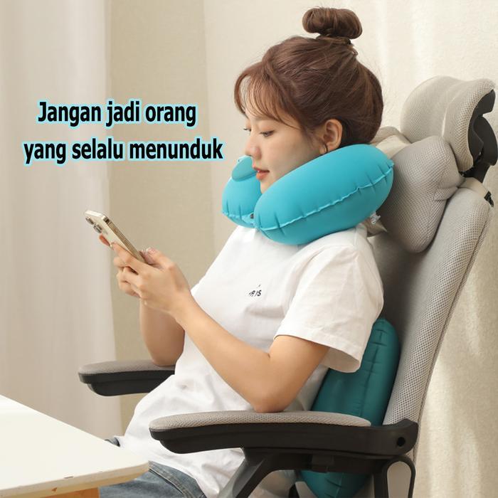 HIGH SELECT Bantal Tiup Bantal U Bantal Leher Tiup Dengan Tekanan Bantal Leher Tiup Untuk Perjalanan
