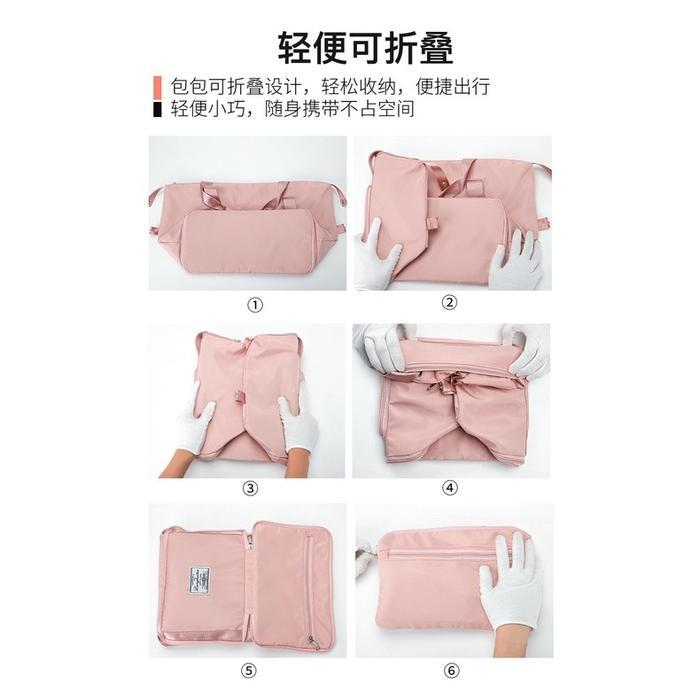 TOREDO - Tas Travel Lipat Anti Air / Tas Gym Wanita / Tas Besar Lipat Portable