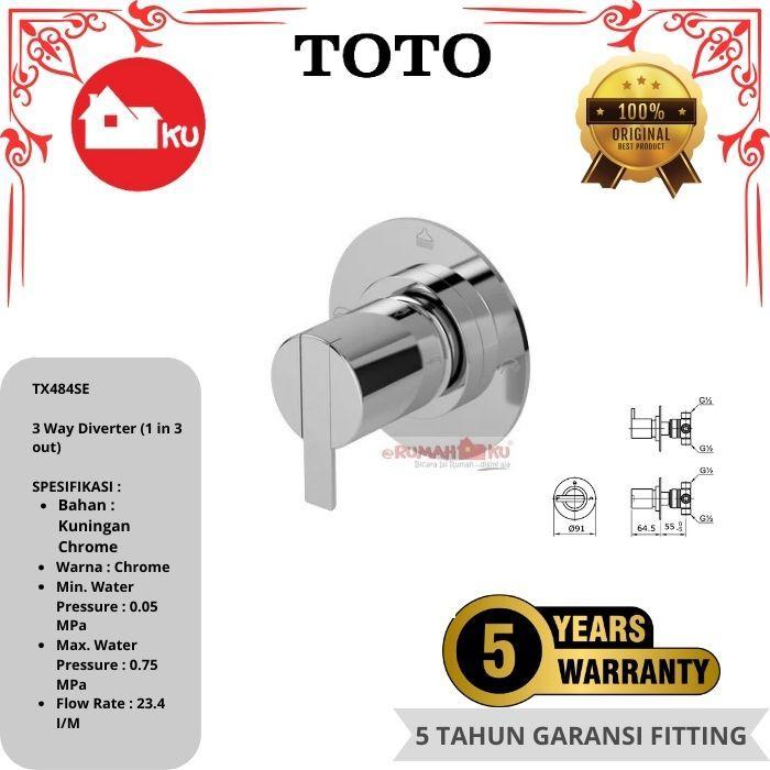 Terlaris Kran Diverter Shower Toto Tx484Sen 3 Way Diverter