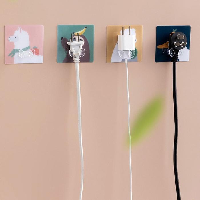Gantungan sticky wall hook motif hewan tempel tembok gantung barang