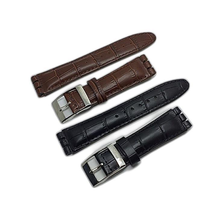 Terlaris TALI JAM SWATCH 19MM STRAP TALI KULIT JAM TANGAN SWATCH IRONY CHRONO SALE
