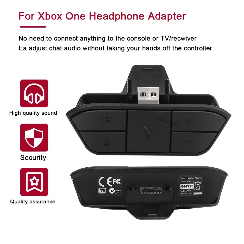 Stereo Headset Adapter For Xbox One/Slim/Xbox Series X/S Controller Headphone Audio Converter