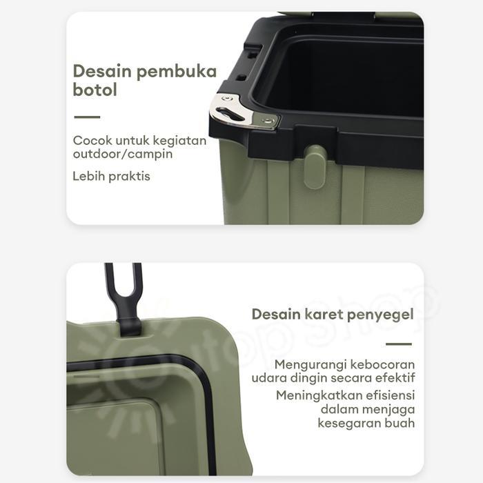WthbCooler Box 40L Container Box Cooler Box Outdoor Ukuran Besar Picnic Cooler Plastik Pendingin