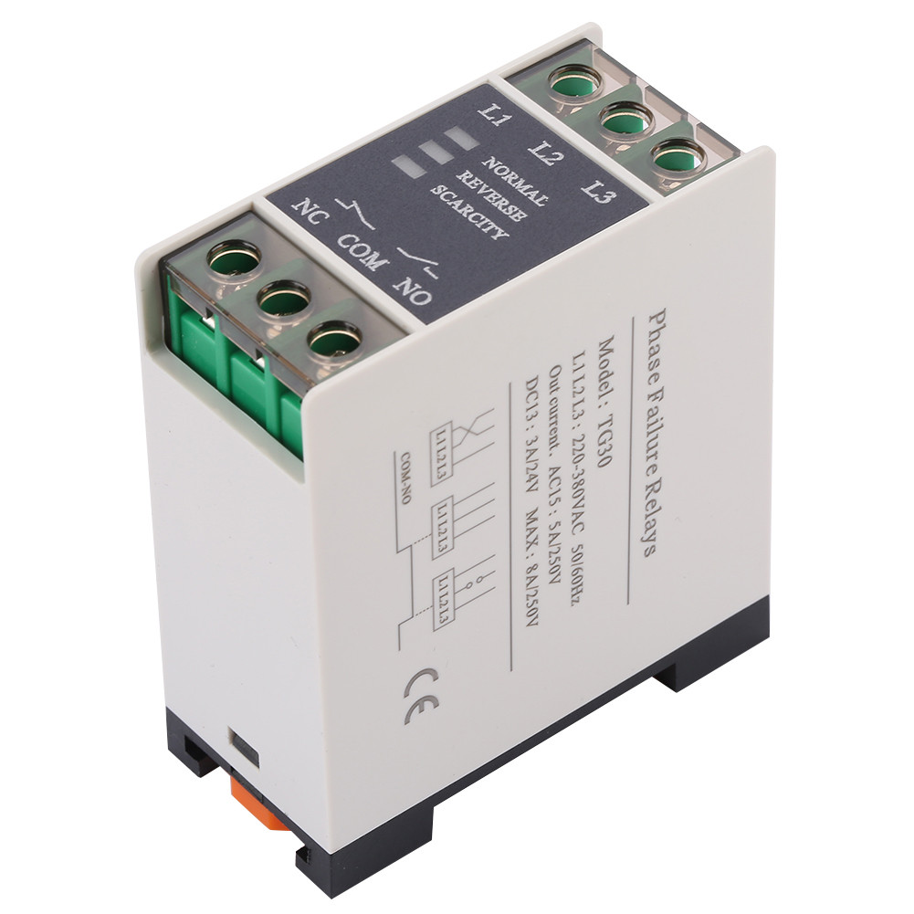 Phase Failure Relay TG30 3-Phase Phase Sequence Relay Phase Failure Loss 220-380VAC Phase Sequence