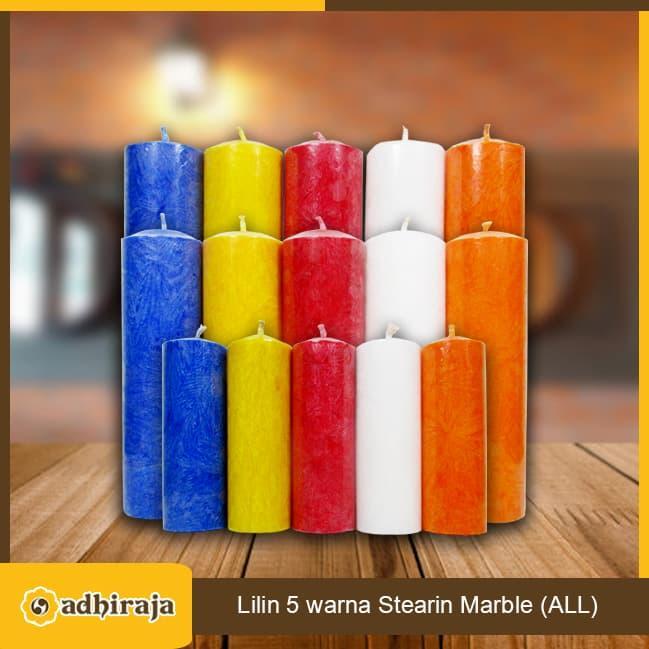 Lilin 5 Warna Stearin Marble Premium