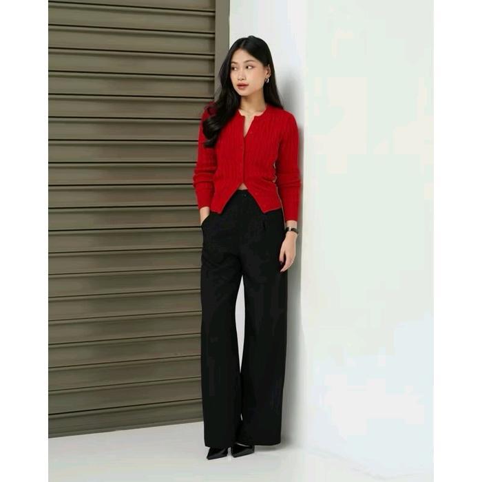 cnm karakiri - Carol Cable Knit Cardigan Top