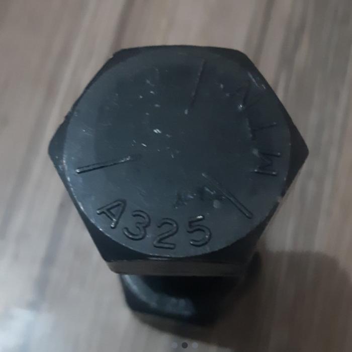 * mur baut HTB a325 ASTM 5/8" 2"/ HEX BOLT A325 + Nut 2H kunci 27