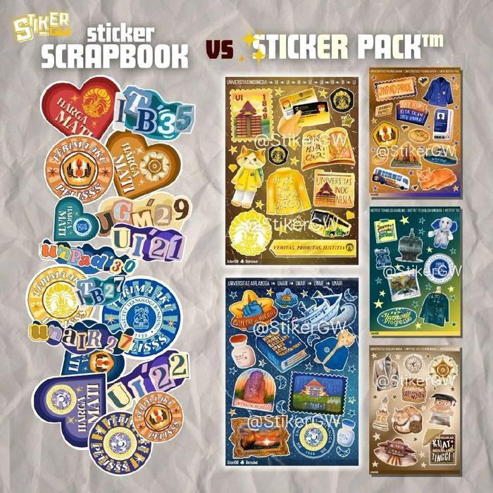 "New" Stiker Scrapbook Camaba PTN Top - Manifesting Keterima UGM UNPAD UI UNHAS ITB IPB UNDIP UNPAD