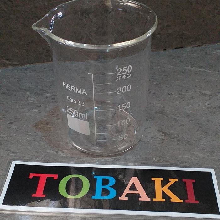 JTTOP" BEAKER GLASS GELAS BEKER GELAS KIMIA HERMA 250 ML