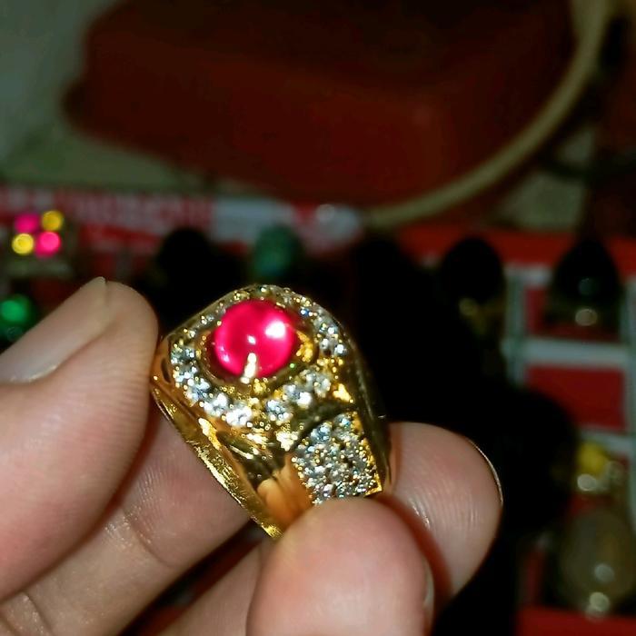 ser Batu cincin mustika lipan Siam bulat 6mm harga termurah dan Terlaris