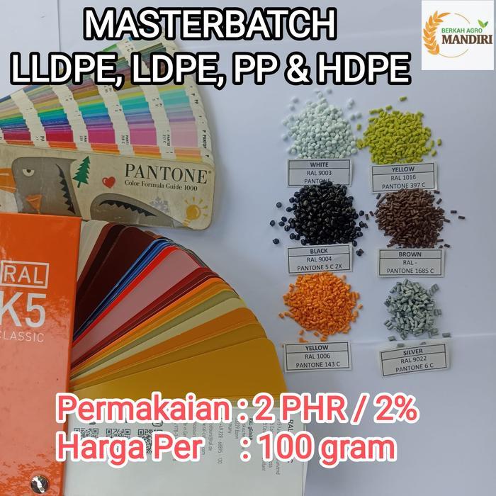 [] PEWARNA BIJI PLASTIK MASTERBATCH LLDPE LDPE PP DAN HDPE GOLONGAN 1