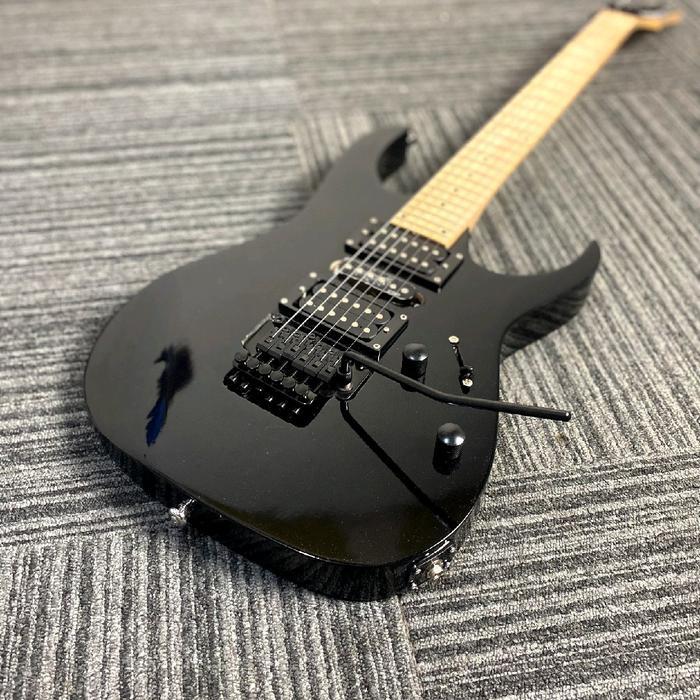 Gitar Elektrik Ibanez RG Series Up Down Custom Listrik Body Alder Neck Mapel 6 Senar Warna Black FRE